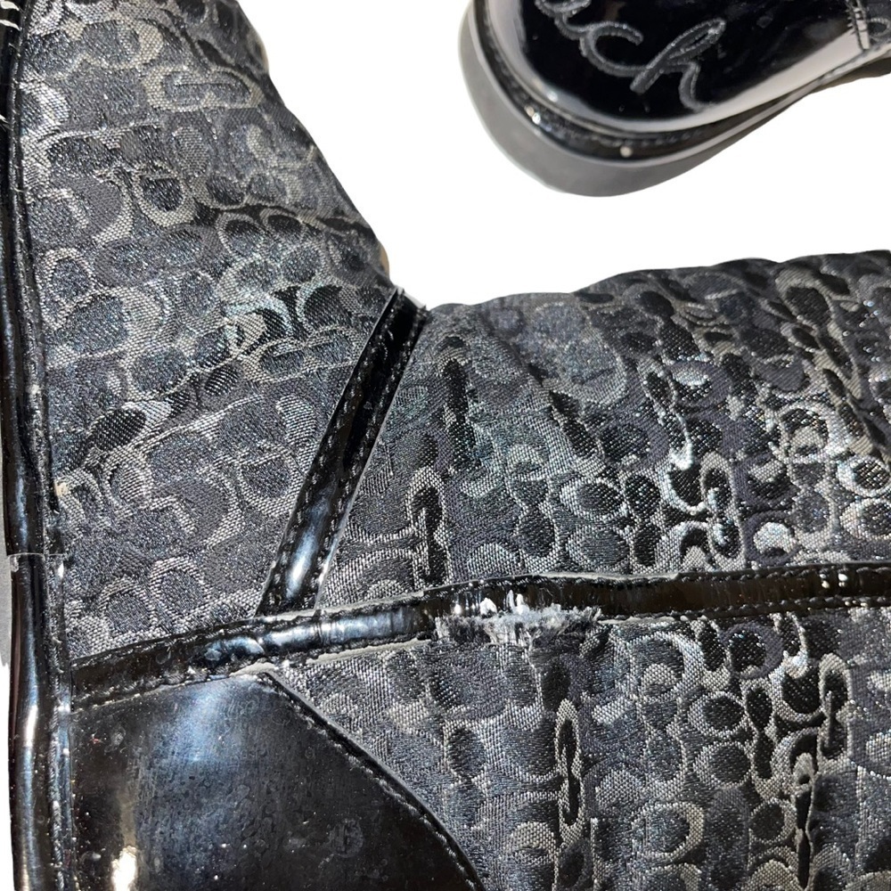 Coach Nikole Signature Jacquard Tall Winter Boots Woman Shoes Size 5 - Picture 7 of 9